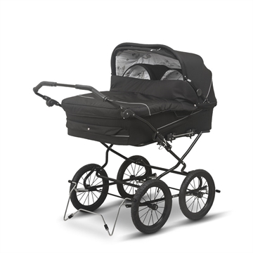 BabyTrold Twin Tvillingevogn, Sort Alligator